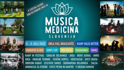 KAMP MUSICA MEDICINA 2025 – 4. Festival Zvoka, Giba in Srca 🎶❤️✨